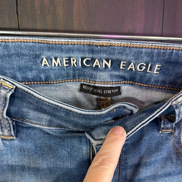 American Eagle Outfitters Women's Blue Jeans Skinny Next Level Stetch 10 X-Short - Picture 2 of 4